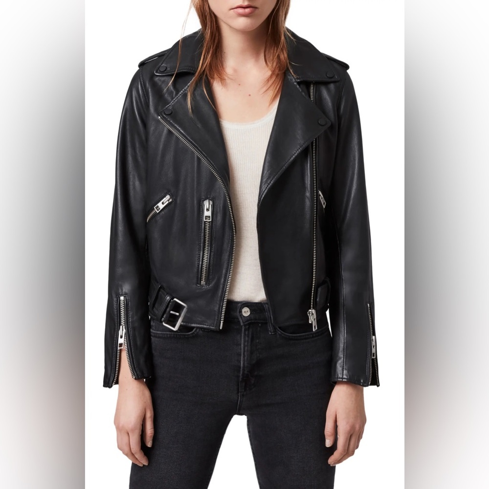 All Saints Balfern Leather Biker Jacket